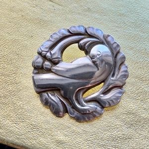 Sterling Silver Peace Dove Brooch Pin